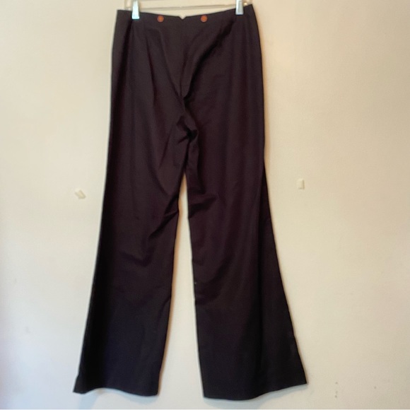 Lauren Ralph Lauren Black Cotton Wide Legged Pants size 6 - Picture 4 of 10